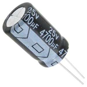 Elektrolitik Kondansatör, 4700MF, 25V, LSECON, Elektronik Bileşenler, 16x25mm, BULK, 2000 saat, 105°C