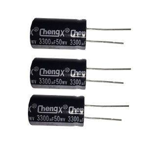 Elektrolitik Kondansatör, 3300MF, 50V, CHONGX, Elektronik Bileşenler, 18x36mm, BULK, 2000 saat, 105°C