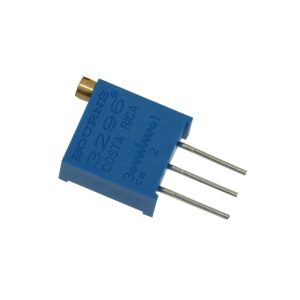 Trimpot, 3296W Serisi, 100K Ohm, Mavi Kasa, Dik Çok Turlu, Çin, Elektronik Bileşenler, Ayarlanabilir Direnç
